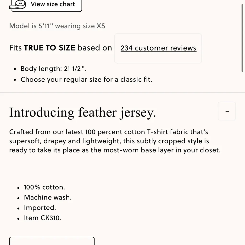 J.Crew Feather jersey cropped T-shirt - Image 3