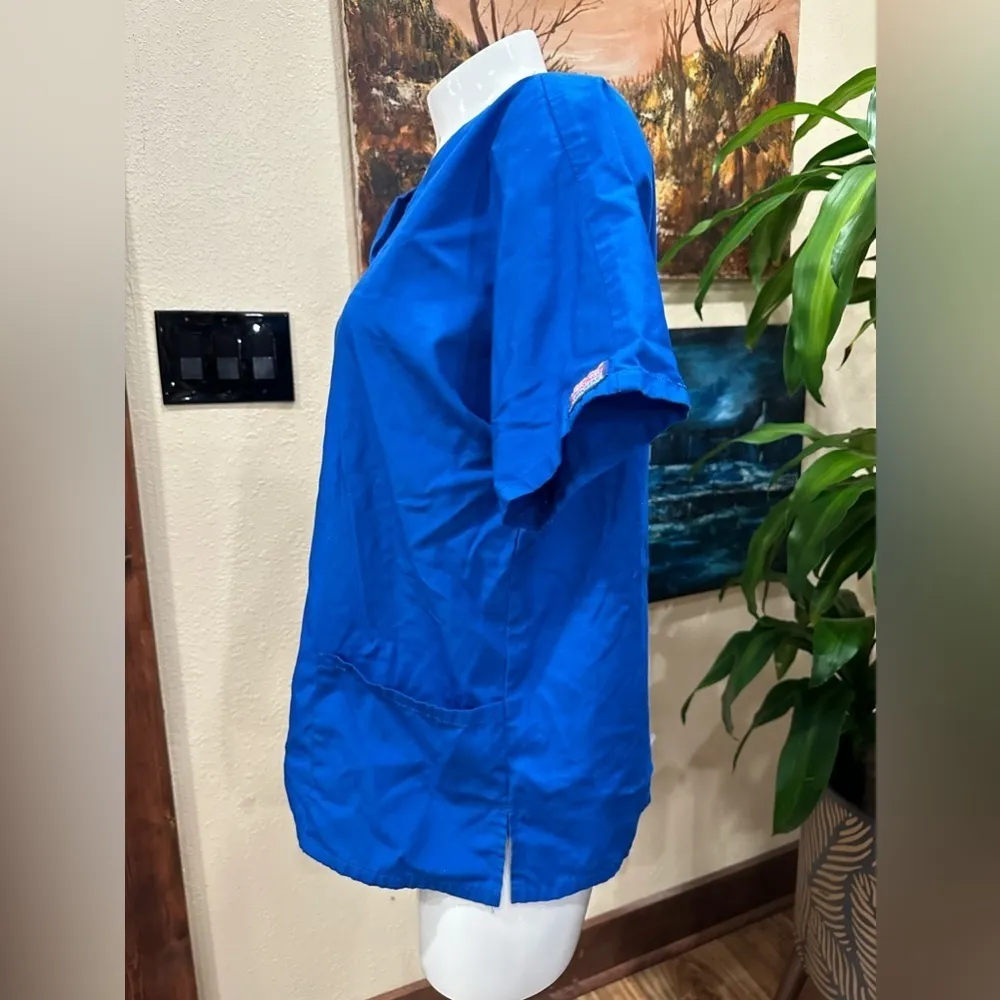 EUC  size S Cherokee medical scrub top light blue - Image 3