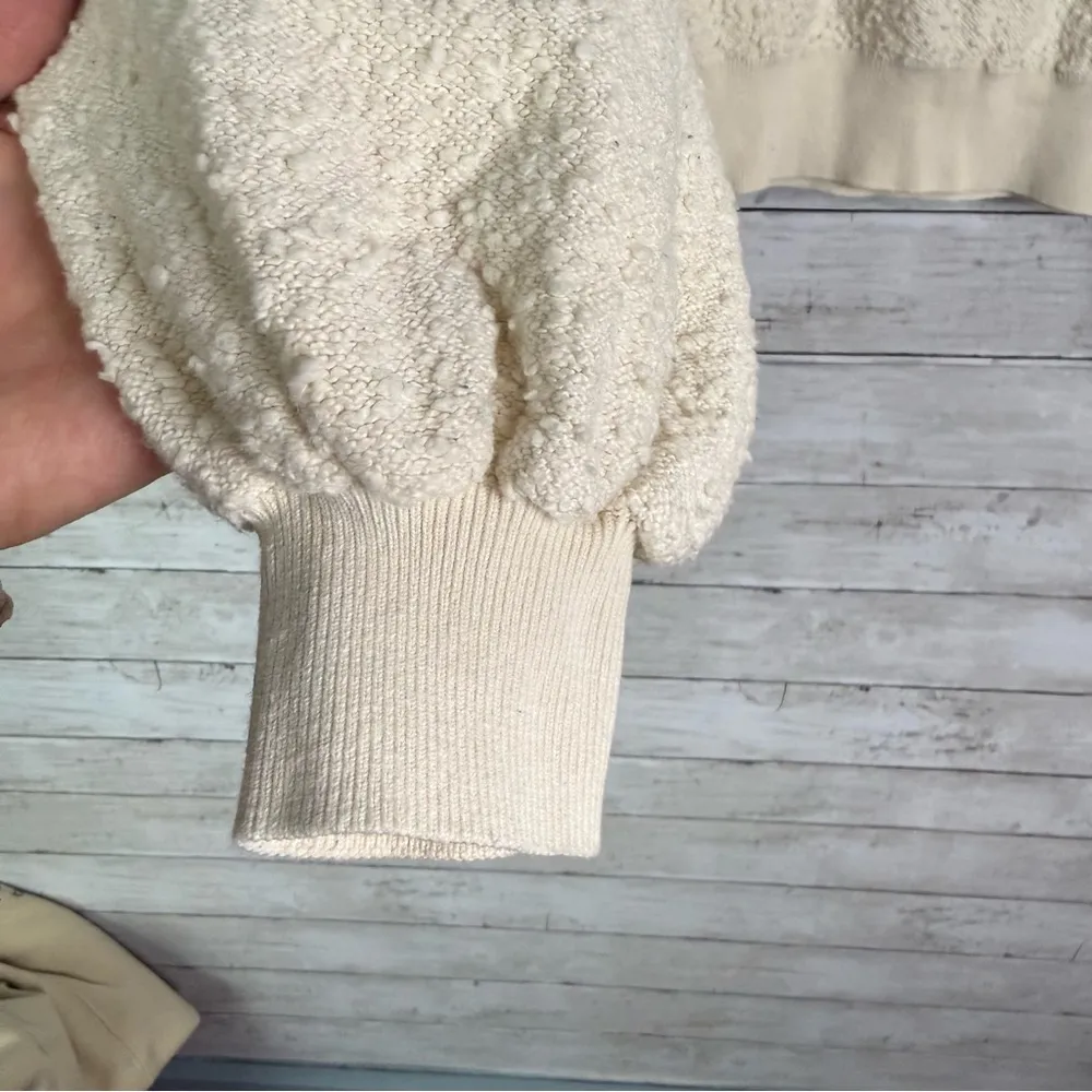 Free People Found My Friend Pullover Sweater Cream Size XS - Image 5