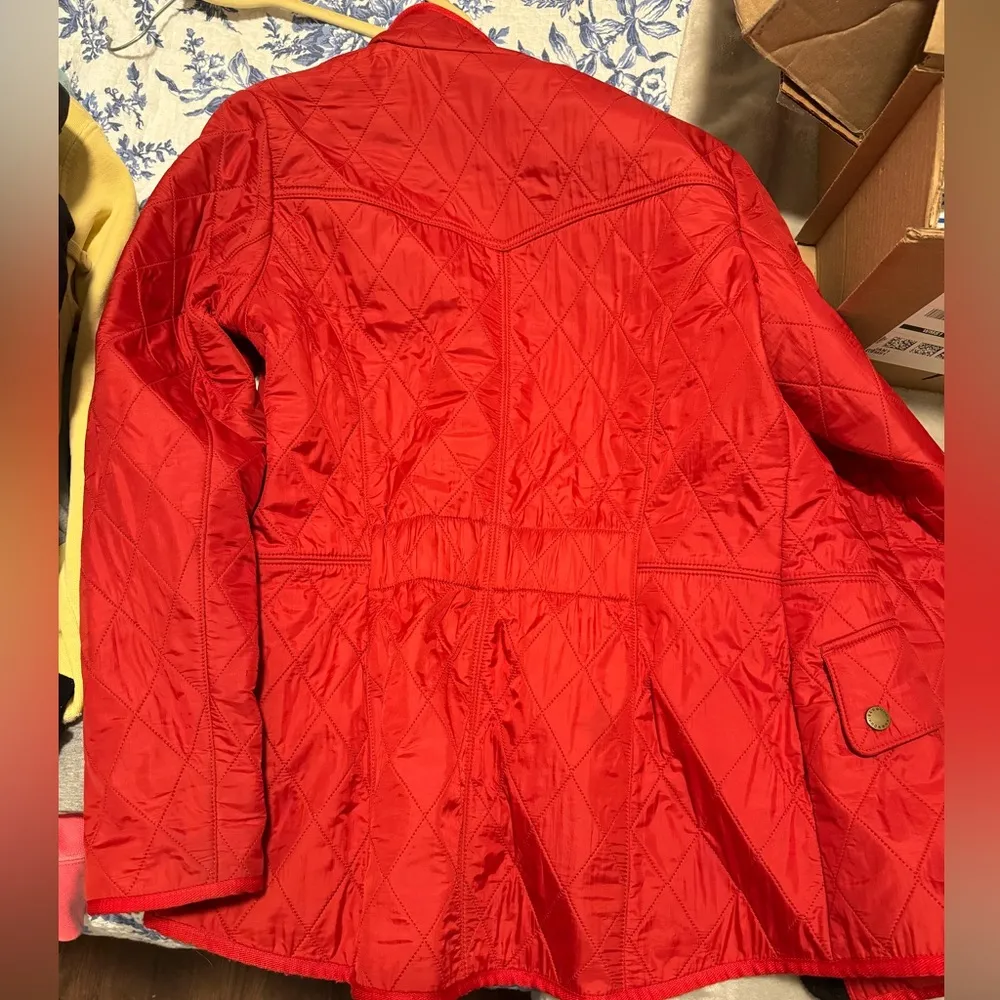 Barbour Cavalry Polarquilt Quilted Jacket in RED - Image 5