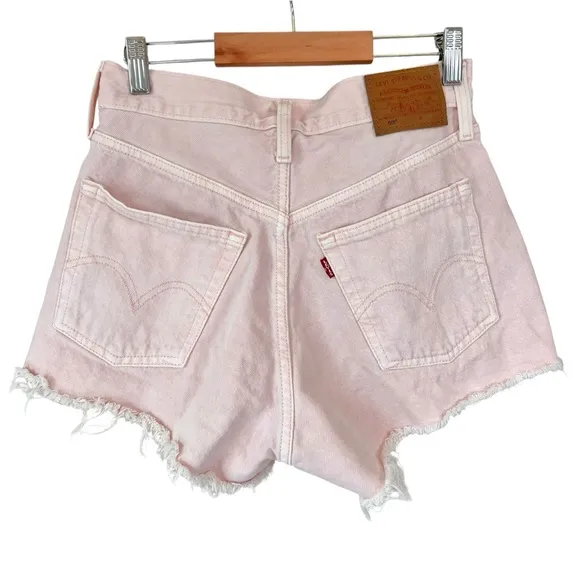 Levi’s Pink 501 Button Fly Denim Shorts‎ - Image 2