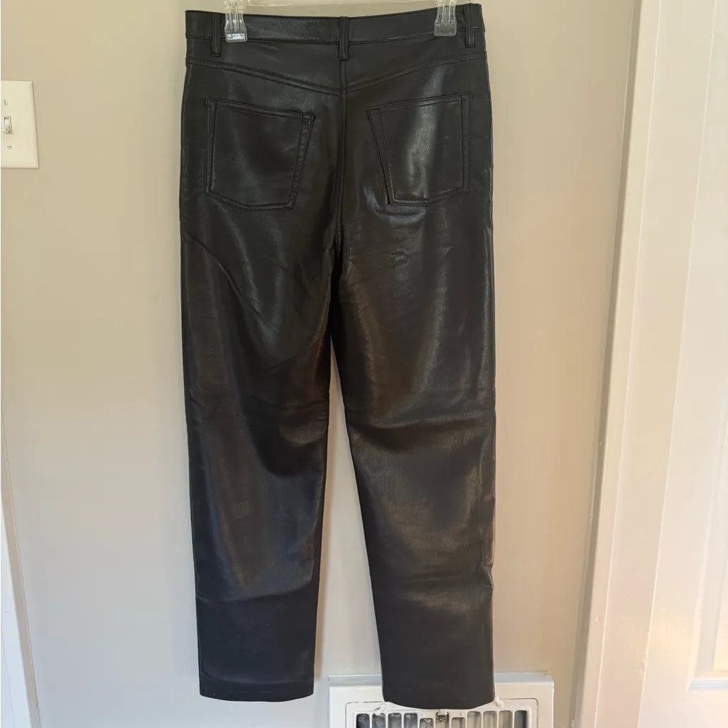 Aritzia (Wilfred) Black Pleather Pant Size 8 - Image 4
