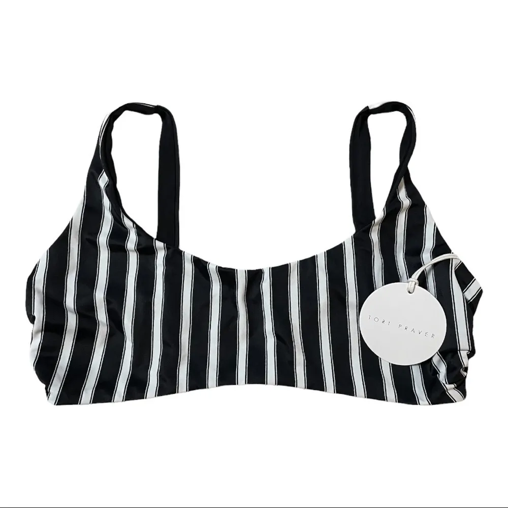 Tori Praver Deja Striped Bikini Black‎ White XS Top - Image 7