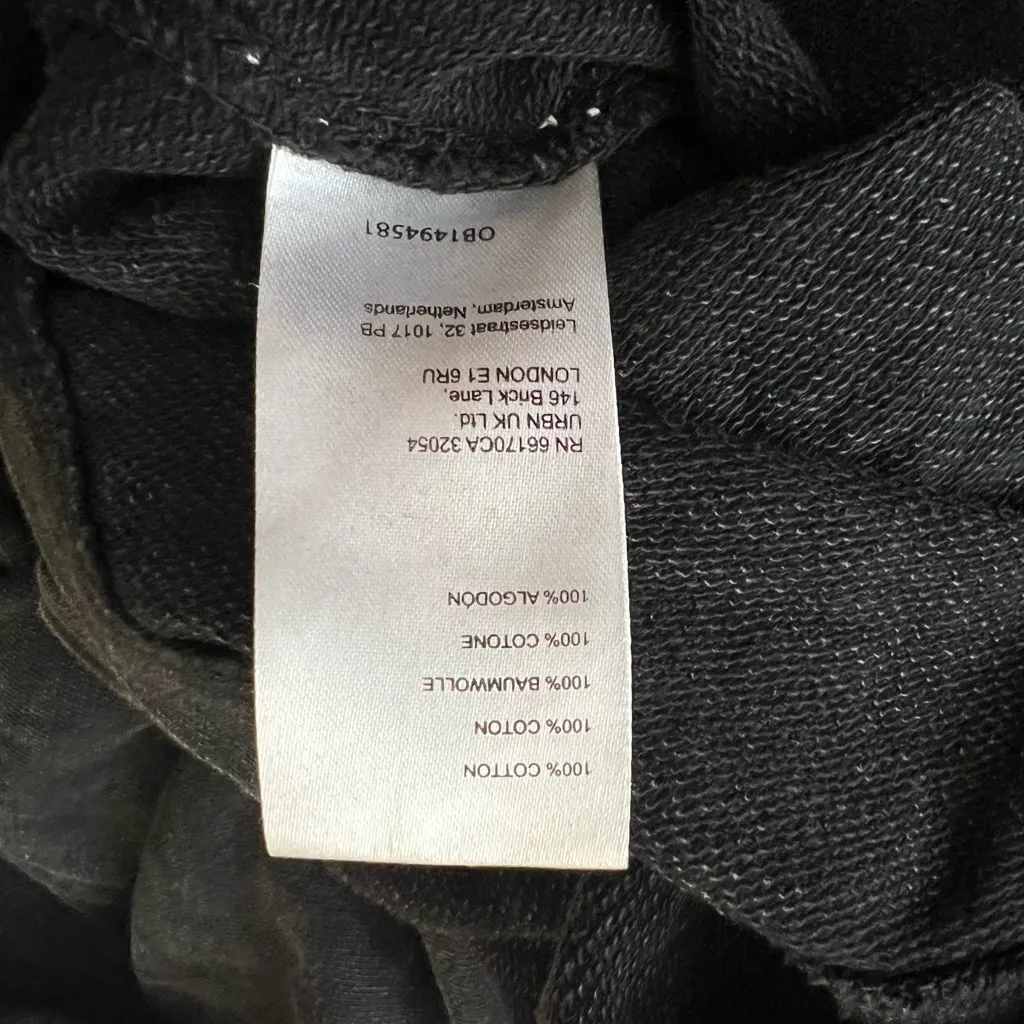 Pilcro by Anthropologie Washed Black Asymmetrical Seam Sweatshirt Size S - Image 9