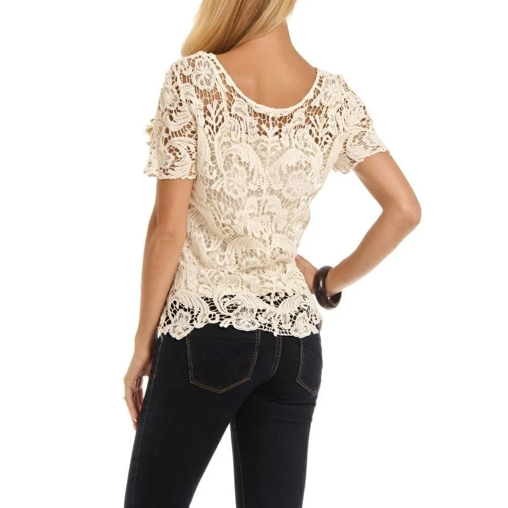 New! Adiva Crochet Double layered top! Gorgeous💕 Size undefined - Image 3