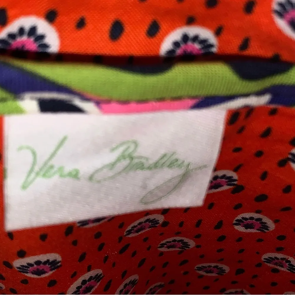 Vera Bradley "Rio" Quilted Retired Design Pink/Blue/Yellow/ Green Tote Bag - Image 5