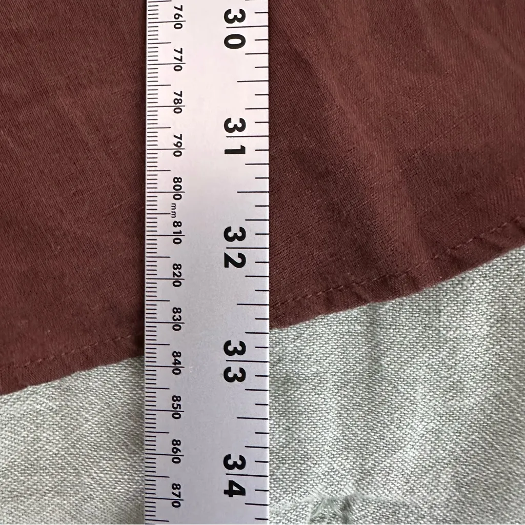 Free People Cross Of Sunlight Brown Linen Cut Out Dress Size L - Image 9