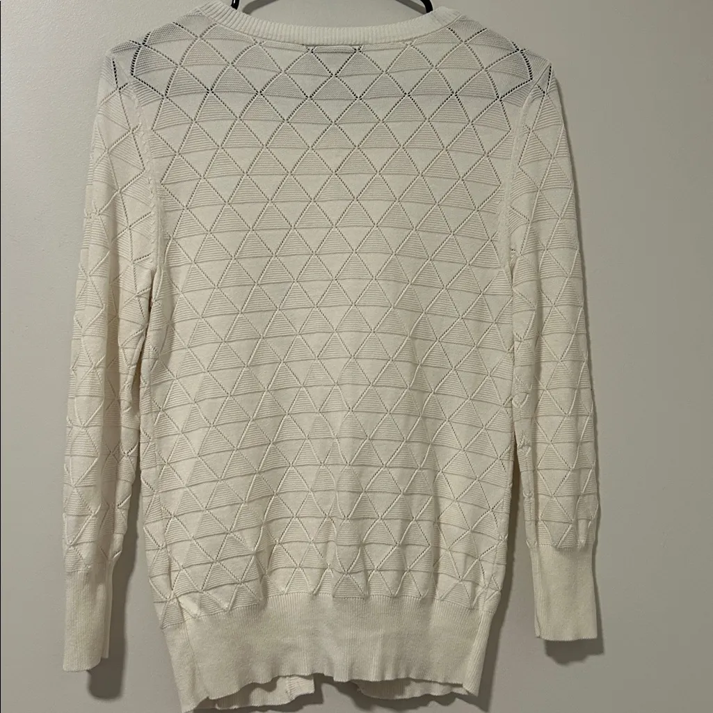 ModCloth White Knit Cardigan Size Small - Image 4