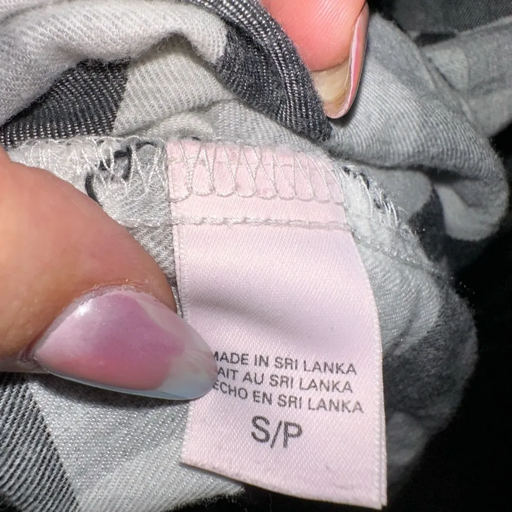 Victoria's Secret VS Black White Plaid Button Front Nightgown Pajama Shirt - Image 12