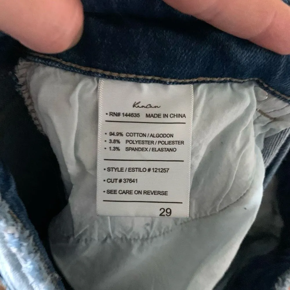 Kancan high waist raw hem cutoff wedgie 29 denim shorts Blue - Image 3