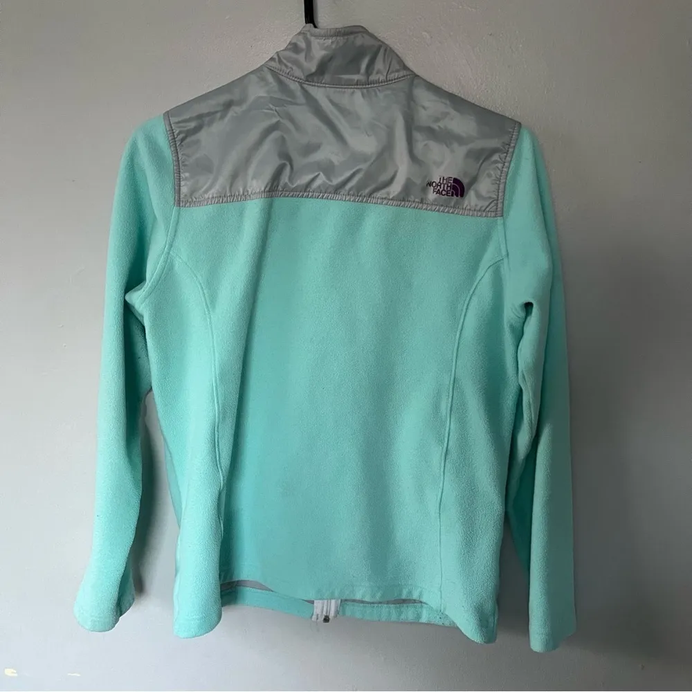 The North Face Vintage Polar Fleece Sherpa Jacket Blue Green Small Medium - Image 6