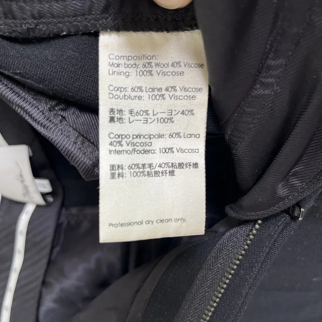 3.1 Phillip Lim Wool Blend Slim Crop Trousers Dress Pants Black Size 00 - Image 9