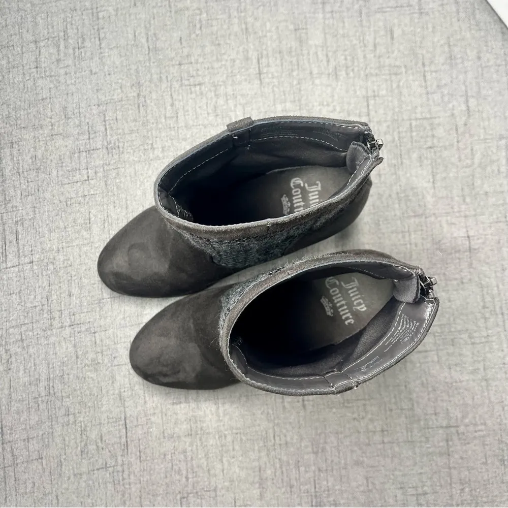 Juicy Contour Cable Knit High Heel Sweater Ankle Boots Gray 7.5 - Image 9