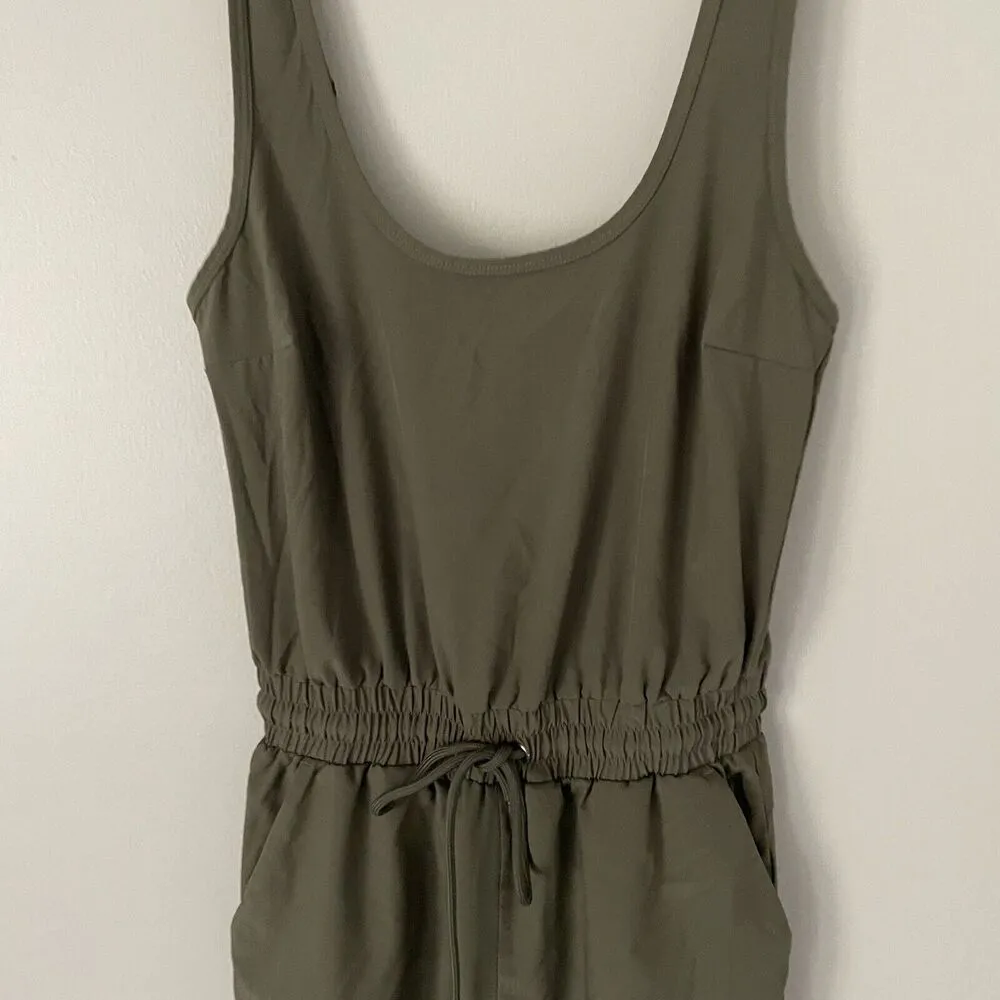 Abercrombie & Fitch Size XST Tall Traveler Jumpsuit Sleeveless Khaki Green - Image 2