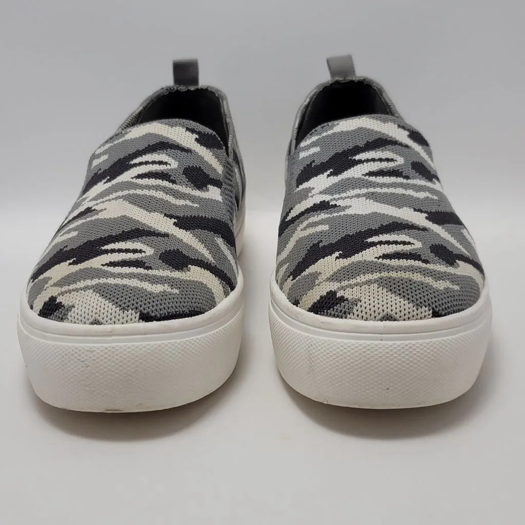 Women's Steve Madden Maygee Gray Camo Knit Stretchy Slip-On Sneakers Size 9 - Image 7
