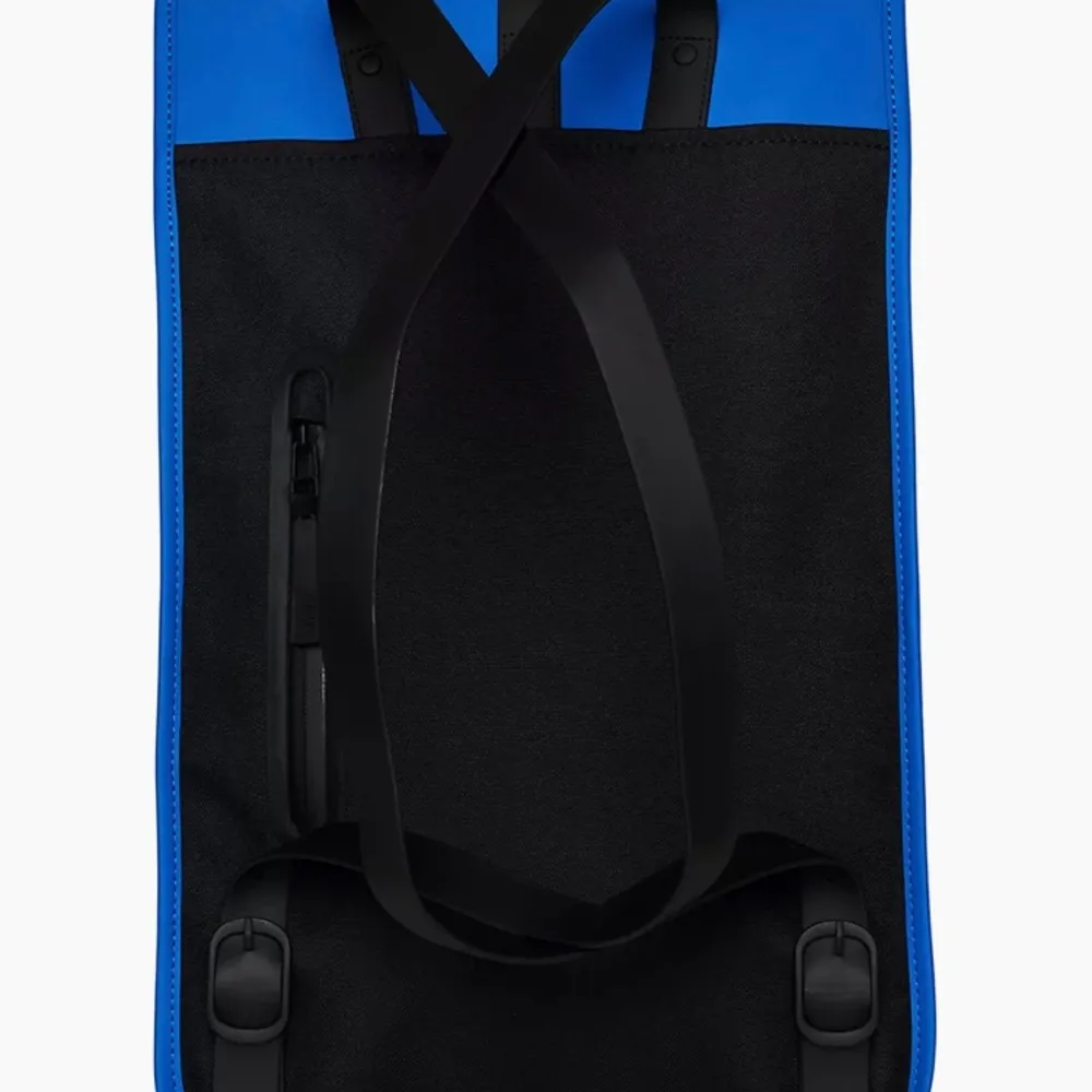 NWT RAINS Mini Rucksack Backpack Waves Blue Black Waterproof - Image 4