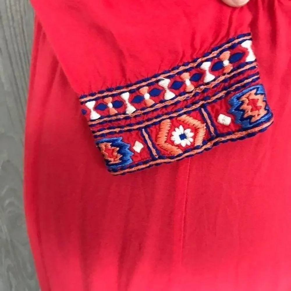 Kas New York embroidered jumper romper outfit with tassel detail low cut small Pink - Image 6