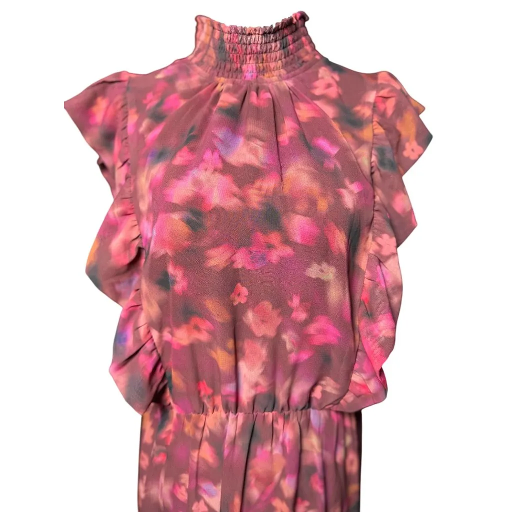 NEW Steve Madden Womens Floral Maxi Dress Ruffle Sleeveless Boho Chic Romantic - Image 5