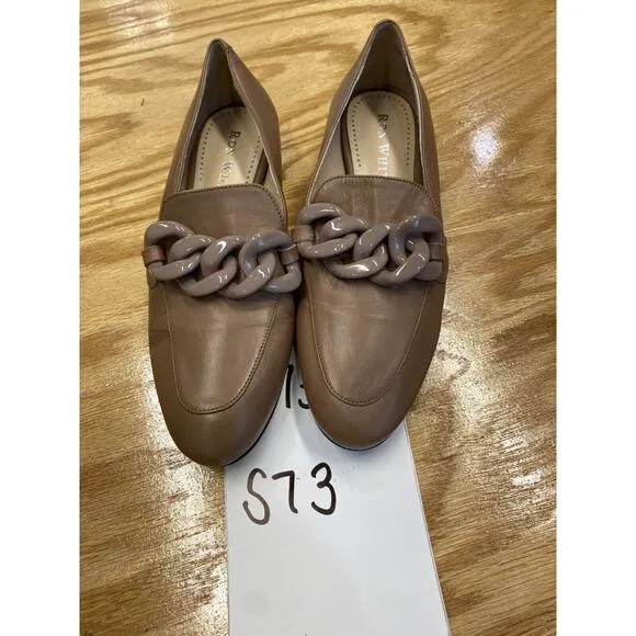 Ron White Kadesha Loafers Shoes Women's 37 Brown Leather Chain Slip - Image 2