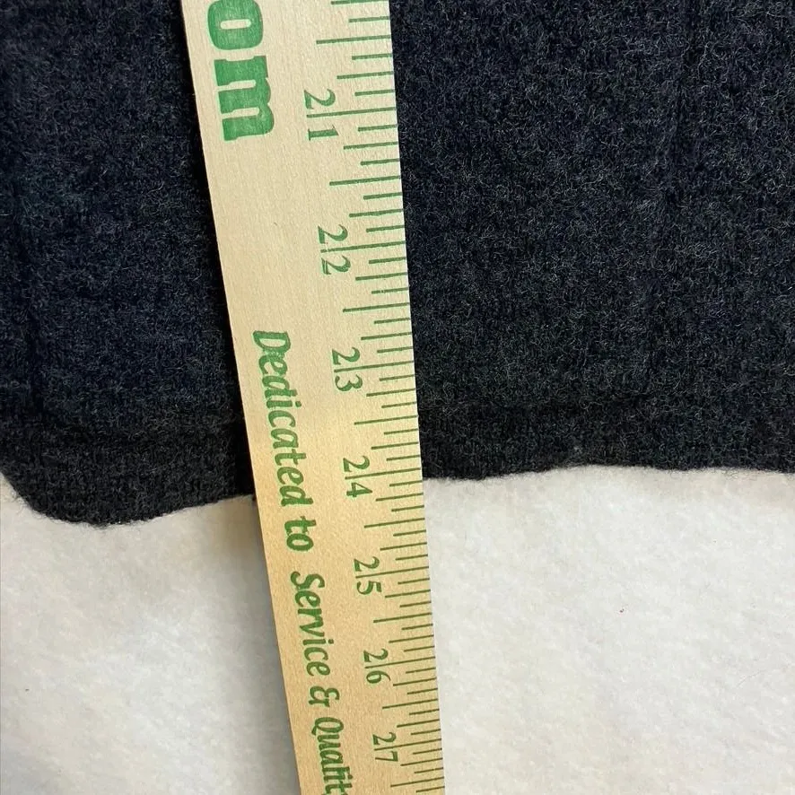 Liz Claiborne Sport Womens Gray 100% Wool Zip Up Hoodie‎ Jacket Size M - Image 12