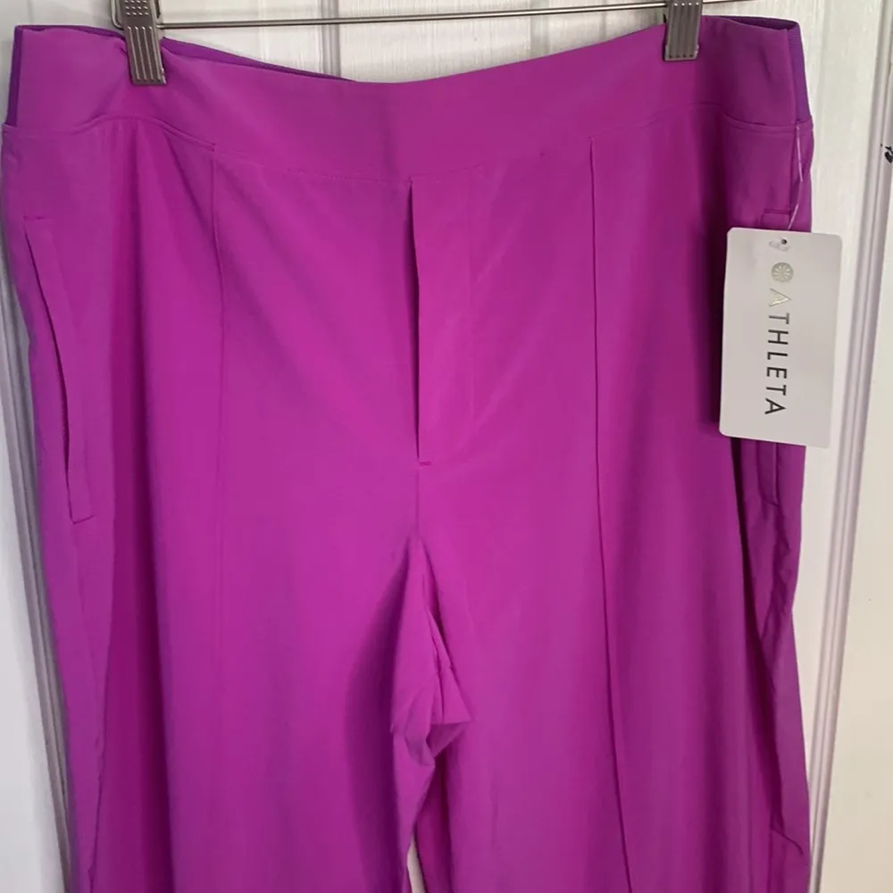ATHLETA Brooklyn Heights Vienna Slim Pant Petite Jazzy Purple 882642 W-410 Sz 14 - Image 5