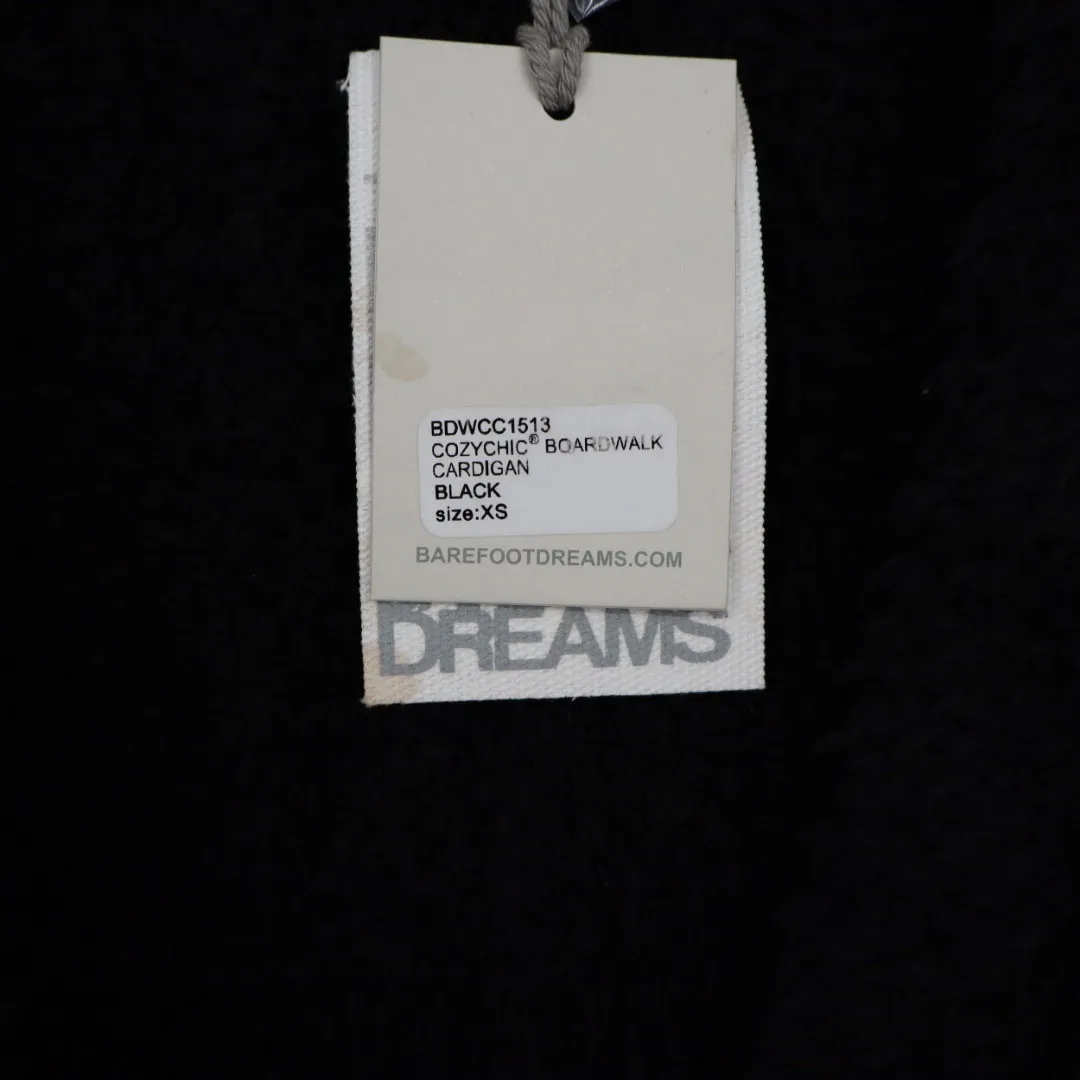 Barefoot Dreams CozyChic Boardwalk Cardigan Black XS Cozy Knit - Image 5