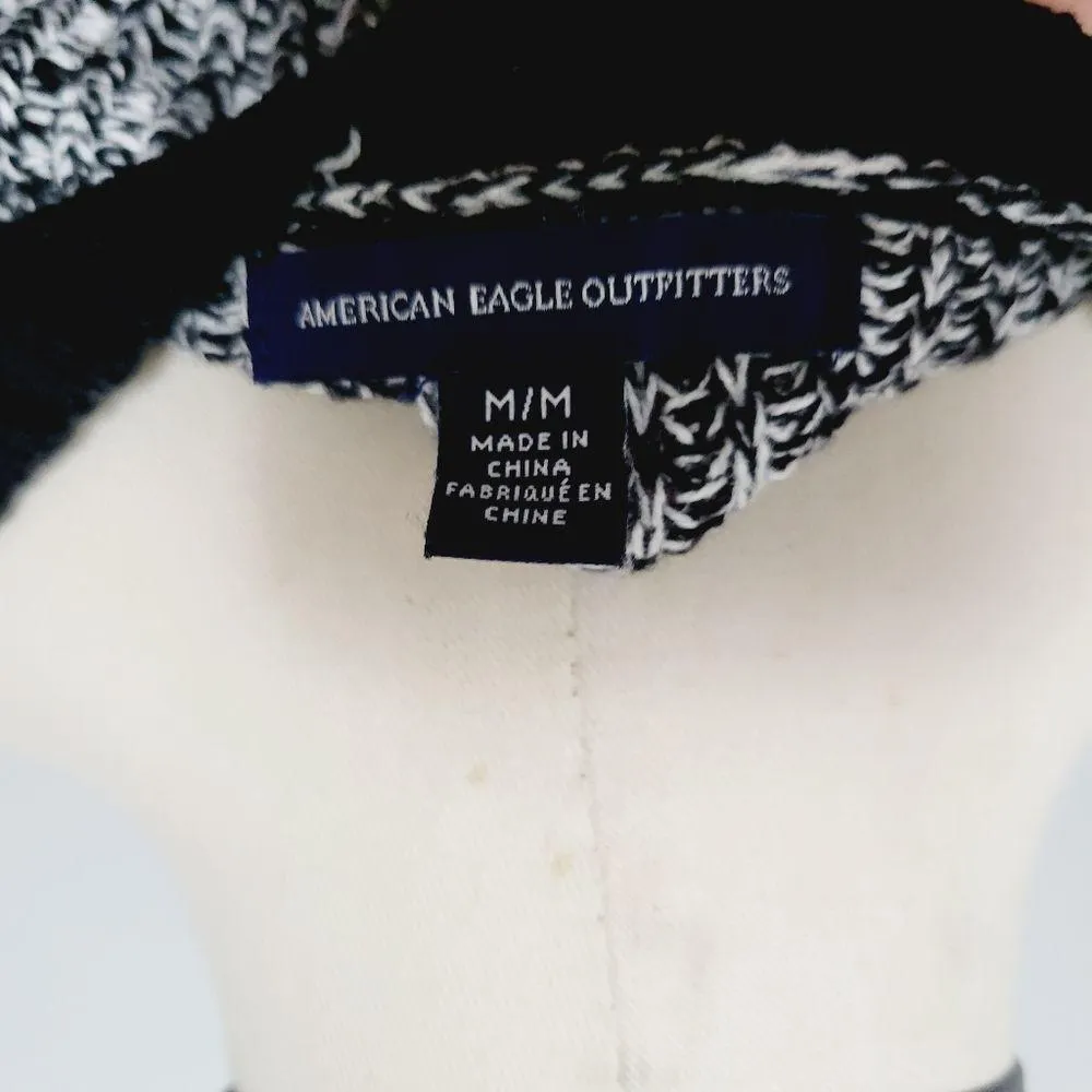 American Eagle marled contrast sleeve sweater size medium - Image 6