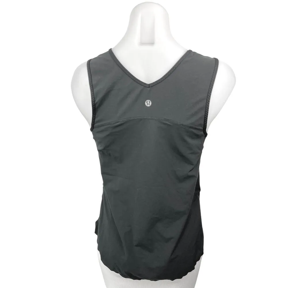 Lululemon Women's Dark Gray Scoop Neck Yoga Workout Athletic Tank Top Size M Size M - Image 2