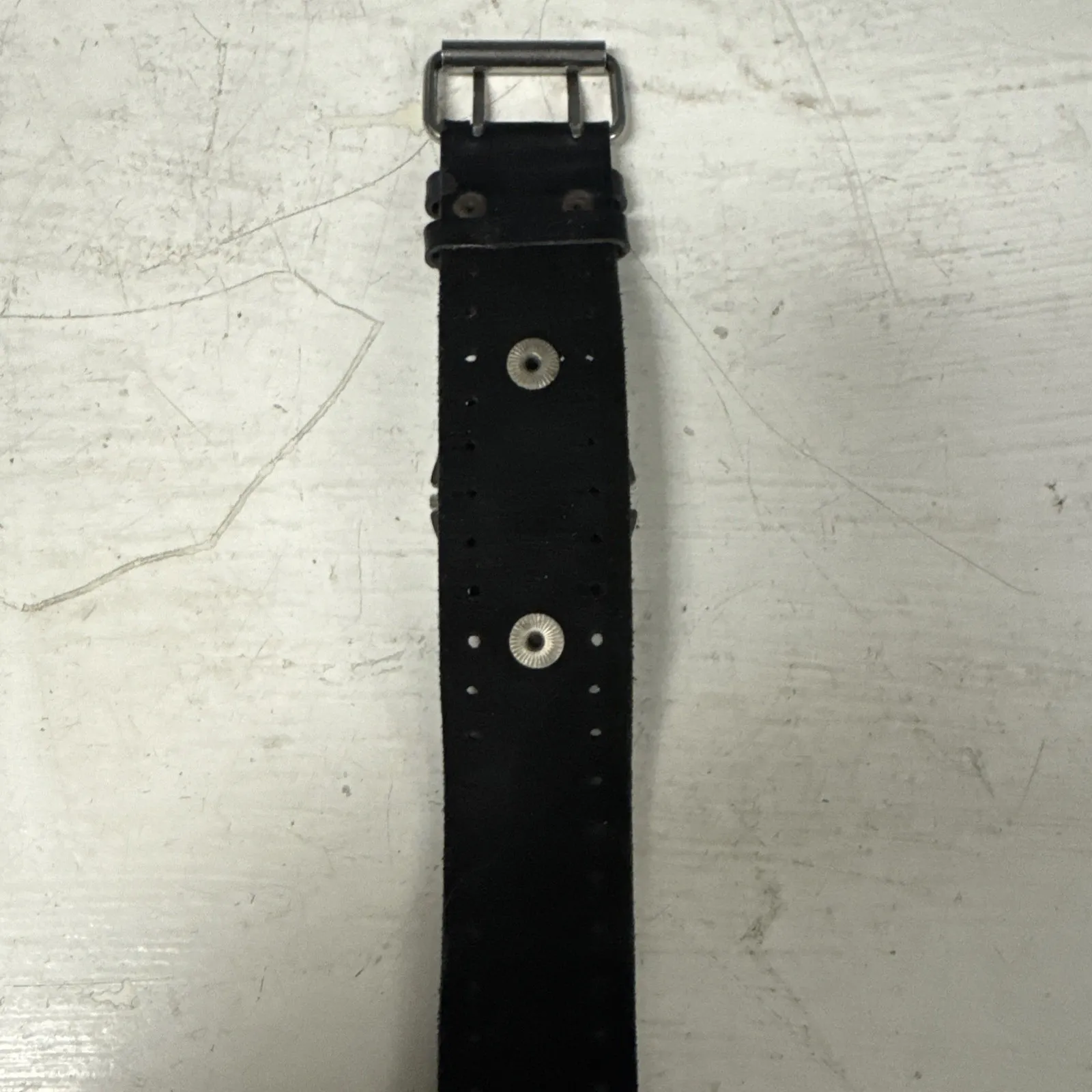 VINTAGE STYLE HIPPIE‎ LEATHER BAND Reversible Watch Chopper Cross Grunge *READ - Image 7