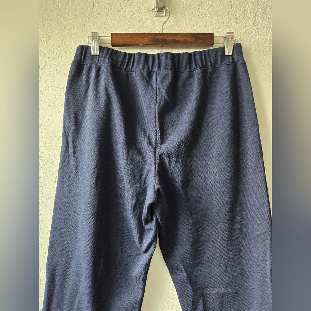Navy Blue Pintuck Sweatpants Casual Pants Size Medium - Image 9