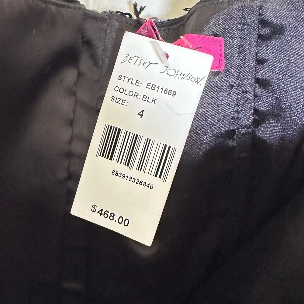 NWT BETSY JOHNSON "Starry Night" Black Sequins Dress - Image 7