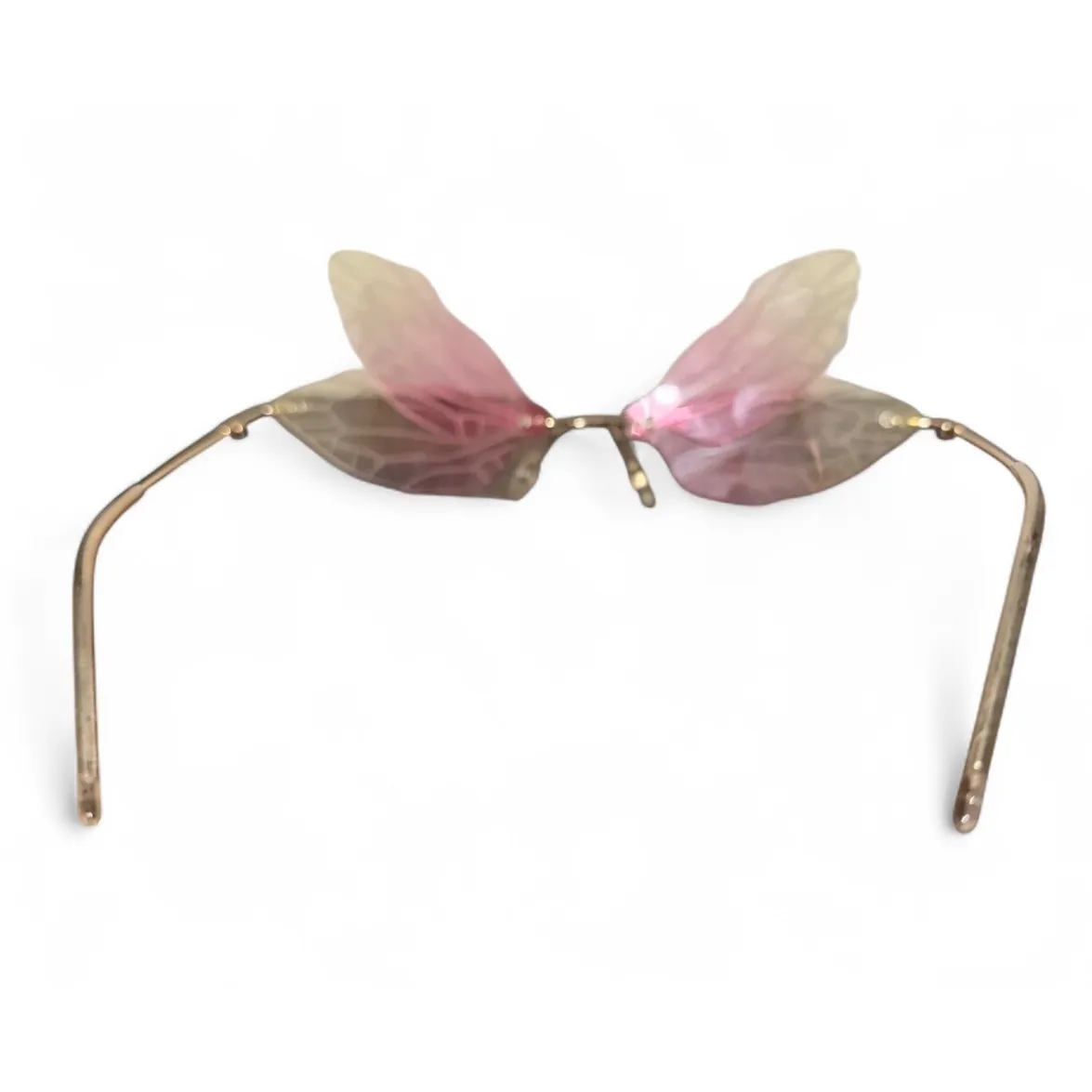 Fairy Wings Sunglasses Novelty‎ Festival Glasses Party Sunglasses Pink - Image 6