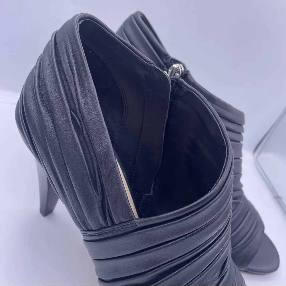 Anara ankle peep toe black booties women Size 8 1/2 - Image 6