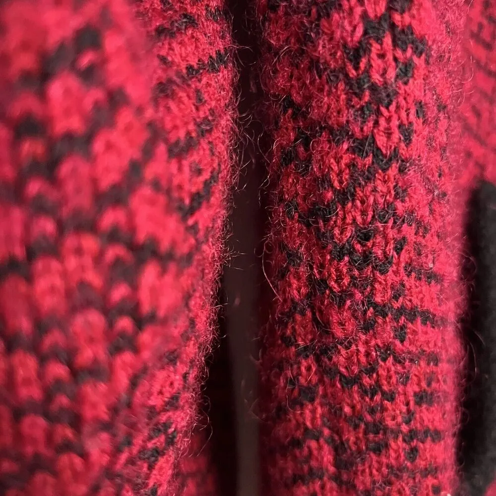 Mohair Wool Blend Oversized Coat Cardigan Long Cape Duster Pattern Sweater Small - Image 10