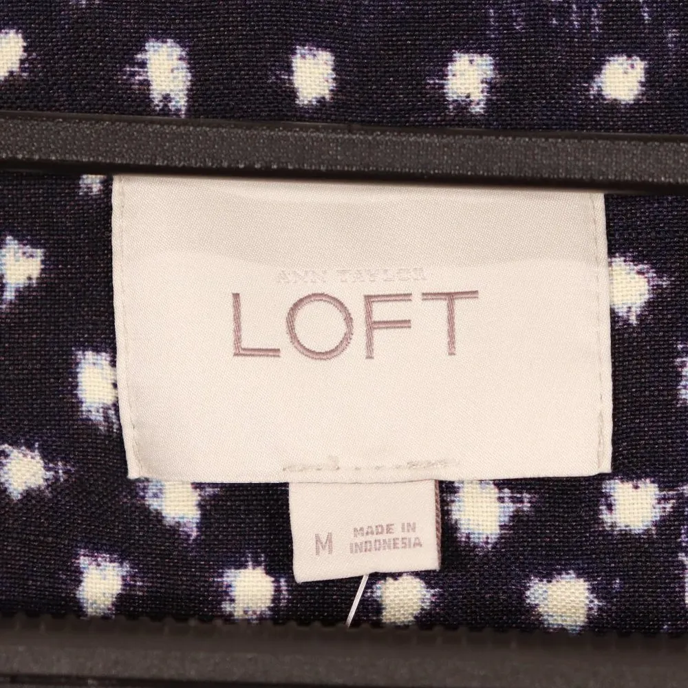 NWT Loft Navy Blue Polka Dot Blazer Size Medium - Image 5