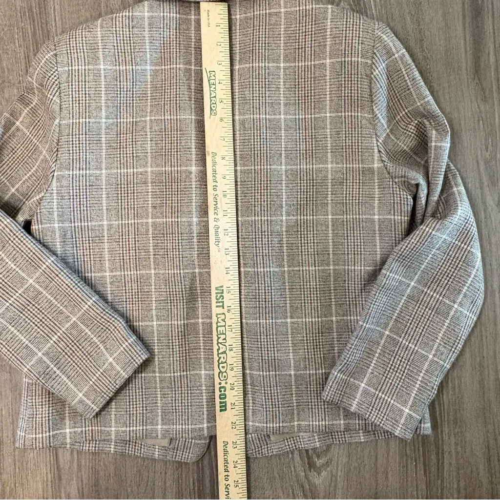 Vintage Orvis Glen Plaid Blazer Women’s Medium | Tan Brown Check Jacket - Image 9