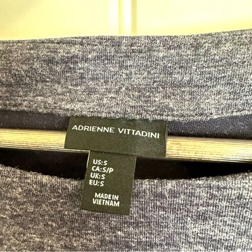 Adrienne Vittadini dark gray baby doll shift dress women small - Image 4