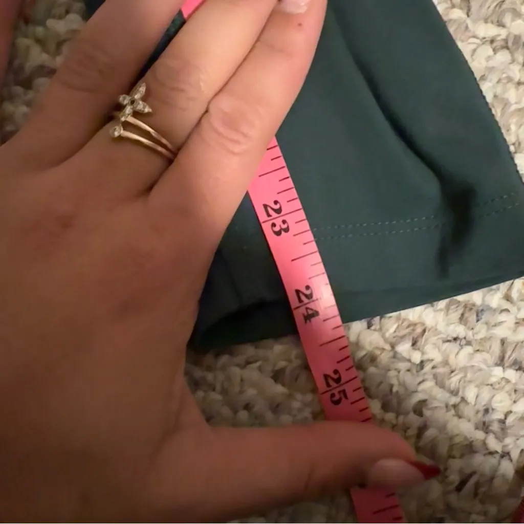 Girlfriend Collective Compressive High Rise 7/8 Legging Moss Green- Size Medium - Image 8