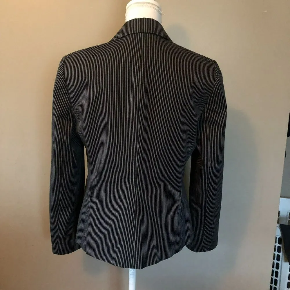 Anne Klein Blazer Womens 10 Used Pinstripe - Image 4