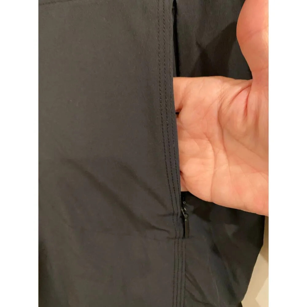 Athleta Elastic Waist Drawstring La Viva Capri Cropped Pant Black Women's Size 4 - Image 6