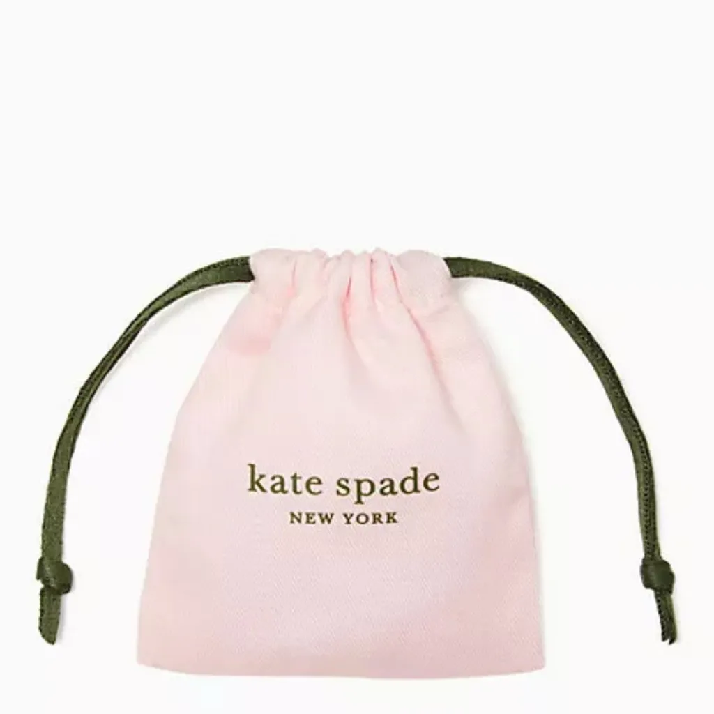 Kate Spade New York Gold Plated Light Pink Flower Stud Earrings with Dust Bag - Image 3