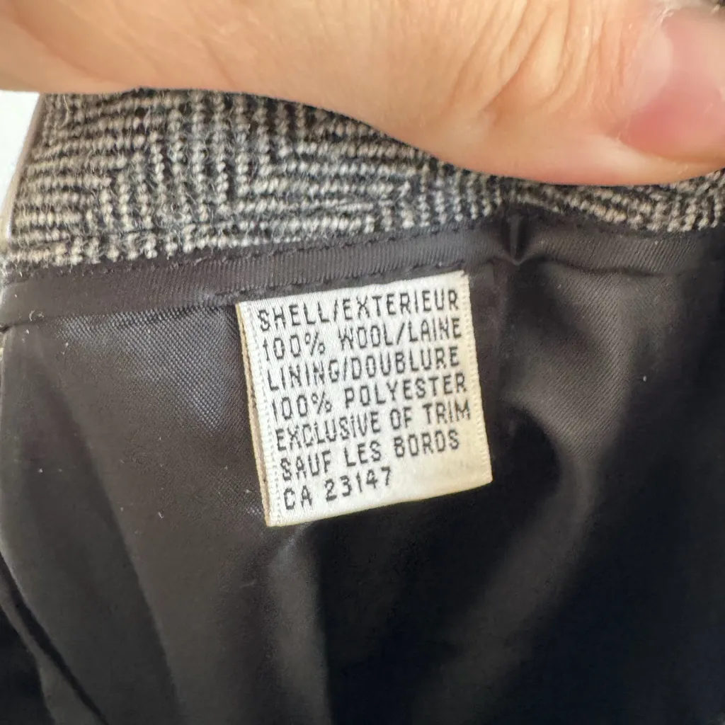 Talbots Dark Gray Herringbone Wool Trouser Pants Womens 8 Careerwear Academia - Image 8