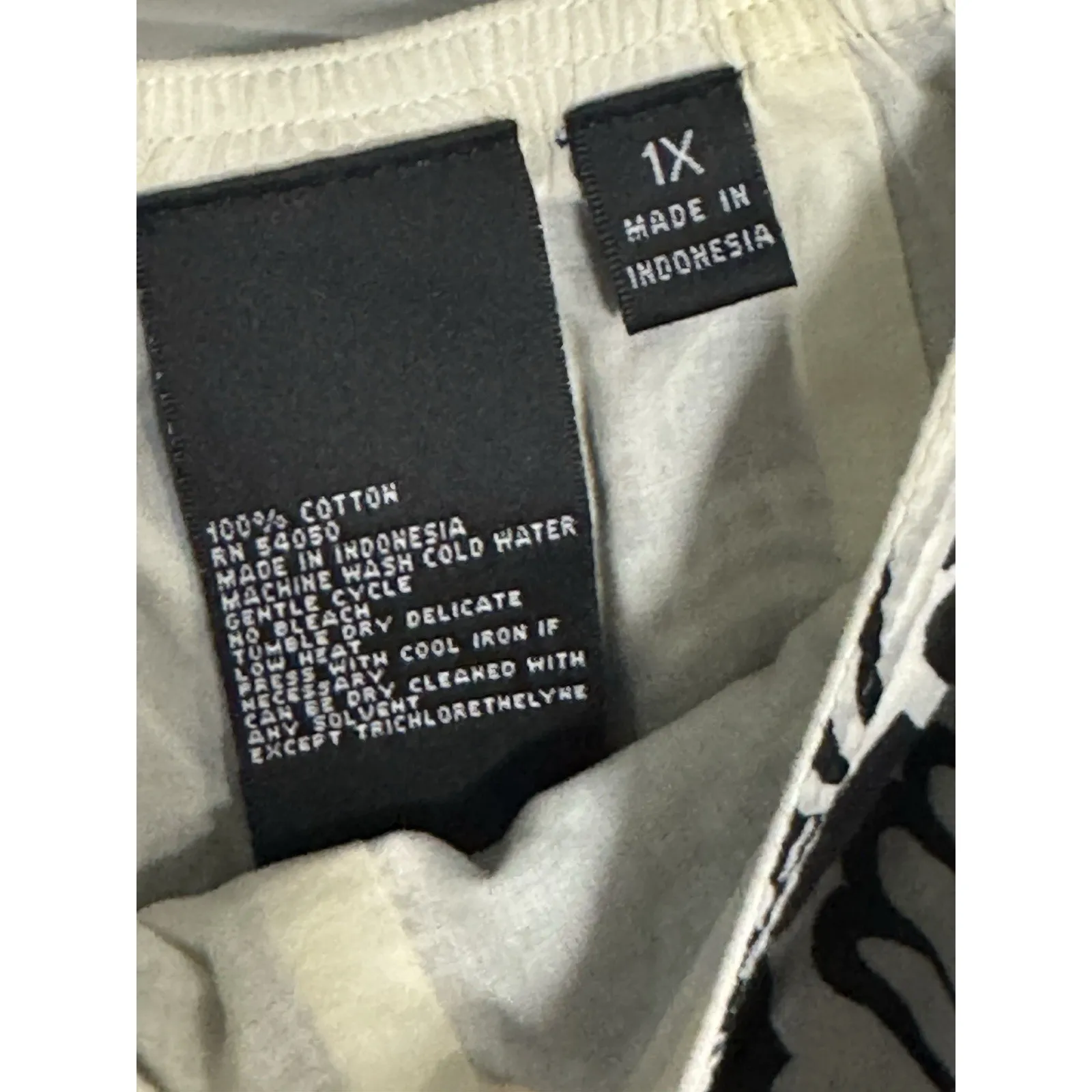 Brand Unknown, Black & White Skirt, Lined, A-Line, 1X - Image 3