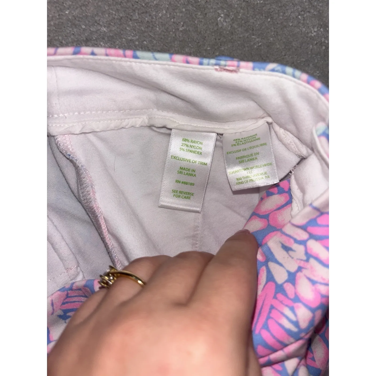 Lilly Pulitzer Jayne Knit Shorts Pink Sorbet Size 2 Tropical Bright - Image 3