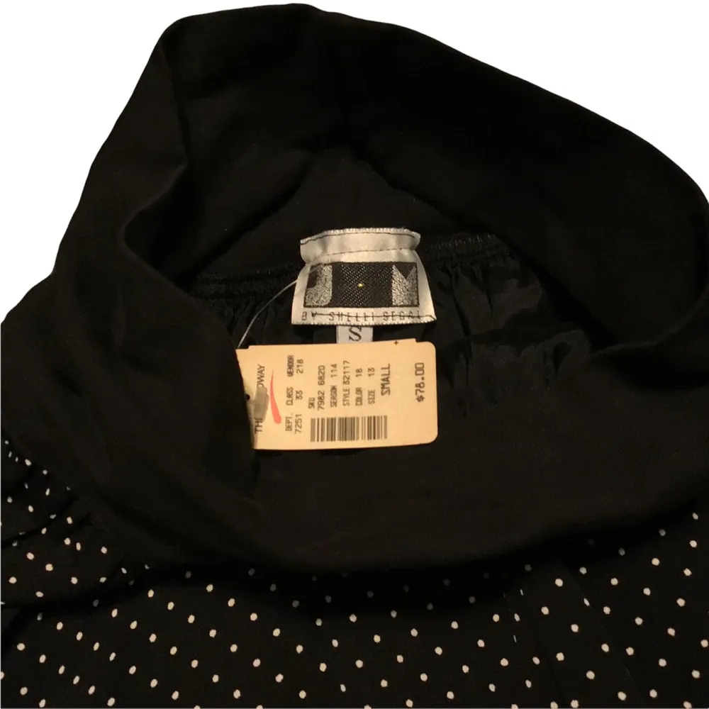 VINTAGE Shelli Segal Black Skirt w/White Polka Dots NWT! - Image 2