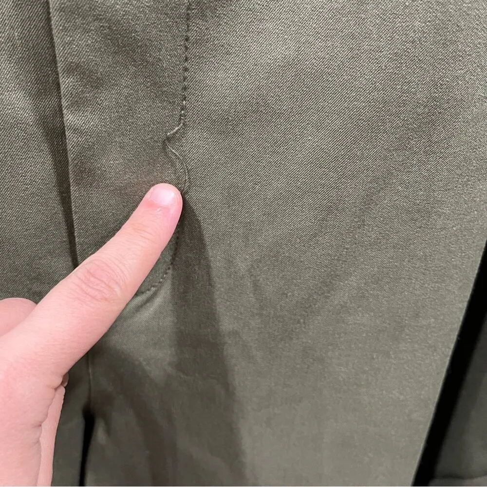 New Old Navy - High Rise Pixie Never Fade Green Ankle Pants Womens Plus 30 FLAW - Image 6