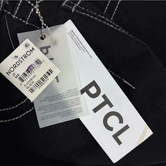 PTCL NWT Heavy Stitch Denim Maxi‎ Skirt 27 Black Size M - Image 3