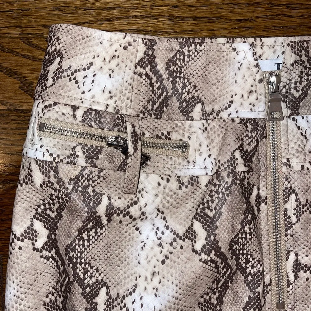 Tiger Mist Leather Snakeskin Skirt - Image 2