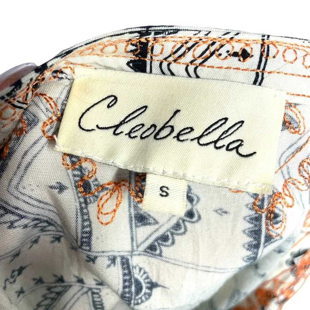 Cleobella Mischa Boho Henna Print Embroidered Romper Cream Size‎ Small - Image 10