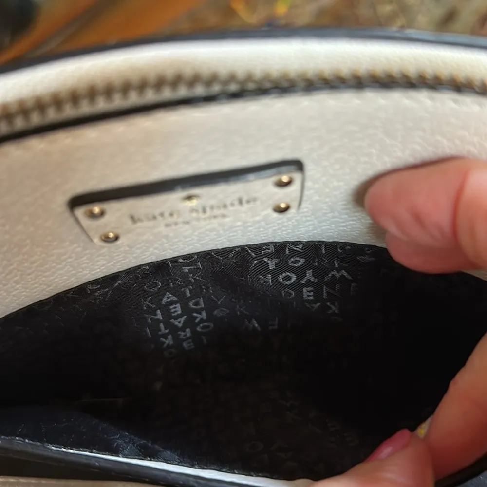 Kate Spade Grove Street Millie Leather Crossbody Bag Black & White - Image 9